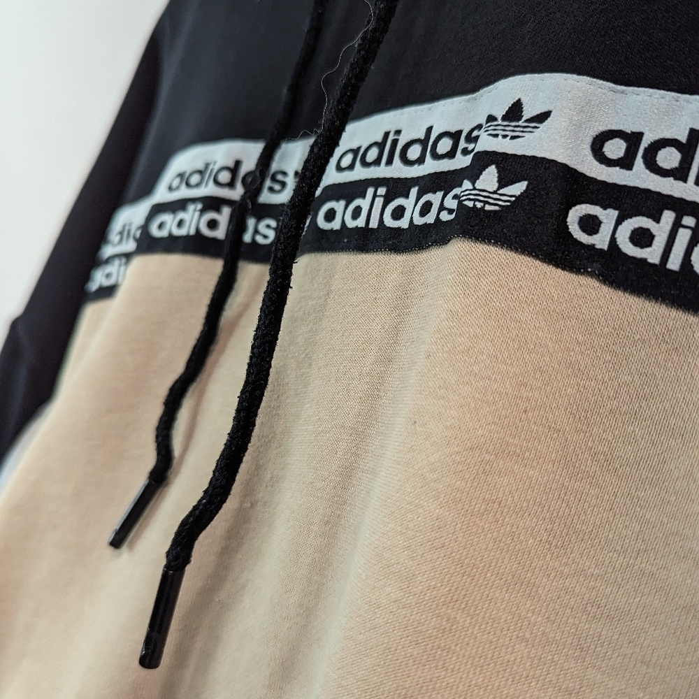 Adidas Hoodie Women Medium Black Vocal Cropped Hoodie Ash Pearl Originals - Picture 10 of 10